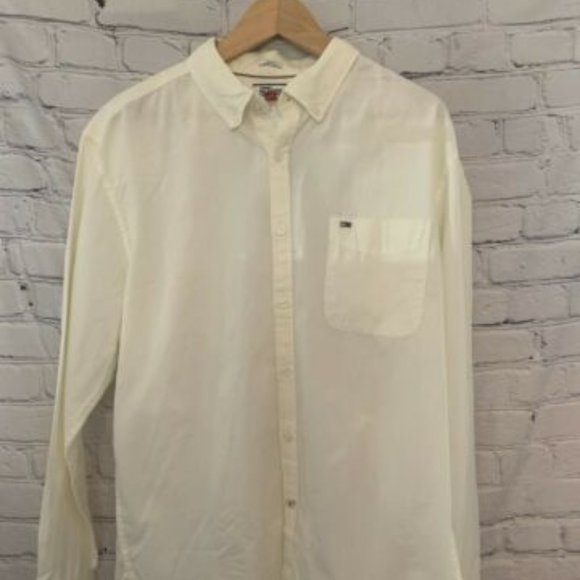 NEW Men's Tommy Hilfiger Denim Button Down Shirt Size XL Slim Fit - Picture 4 of 4